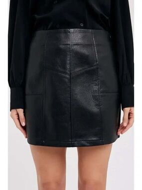Vegan Leather Mini Skirt